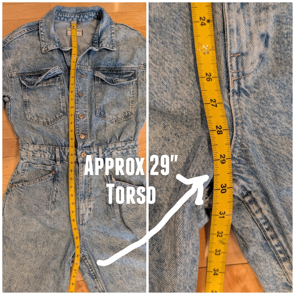 Free People Touch the Sky Denim Jumpsuit - Picture 8 of 15